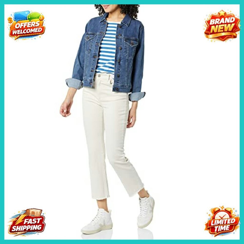 Plus Size Denim Jacket, High Stretch, Regular Fit… - image 4